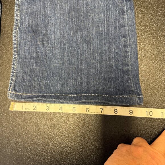 Harley-Davidson Womens Bootcut Jeans Size 12 Studded Embellished Pocket Denim - Picture 9 of 10